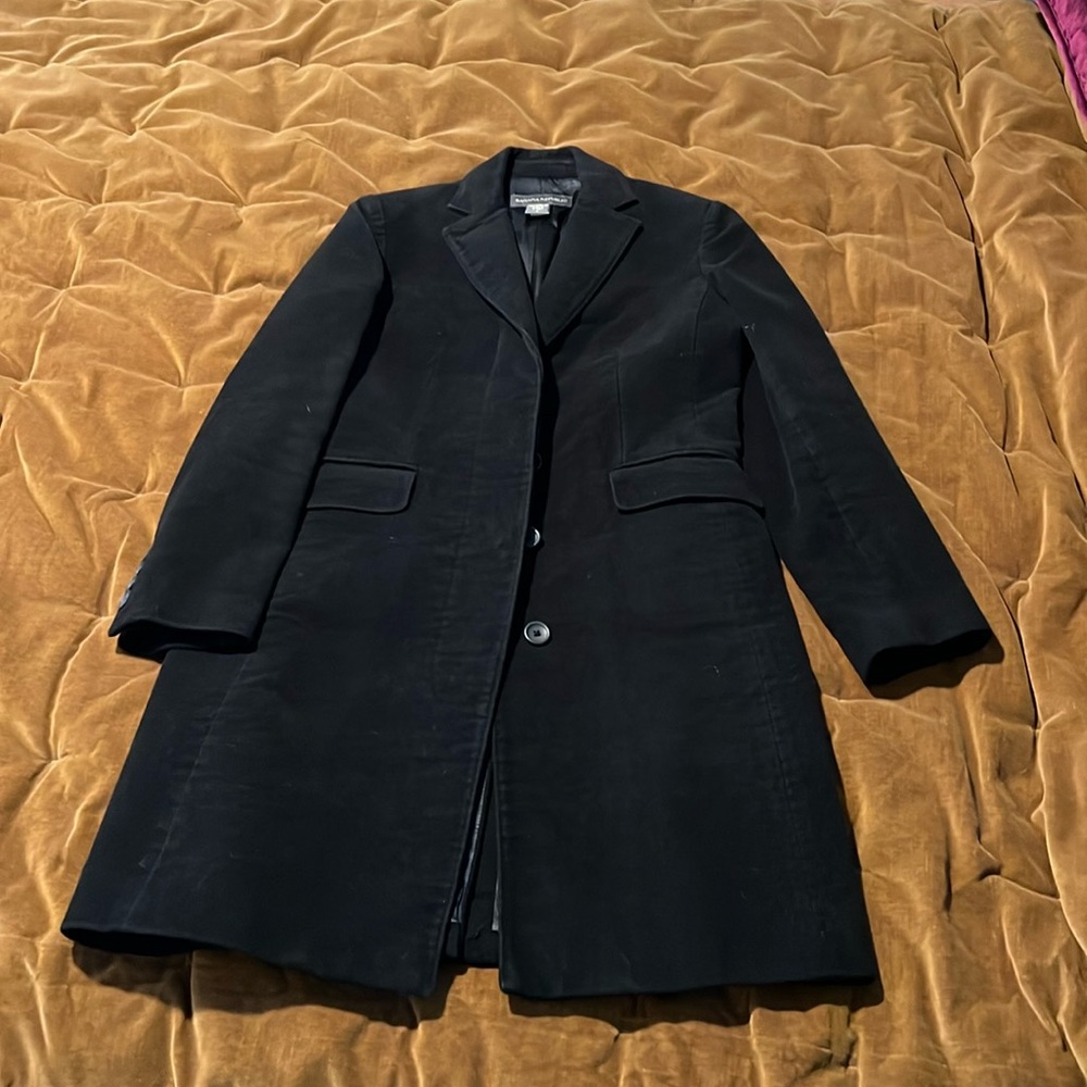 EUC Banana Republic black mink coat